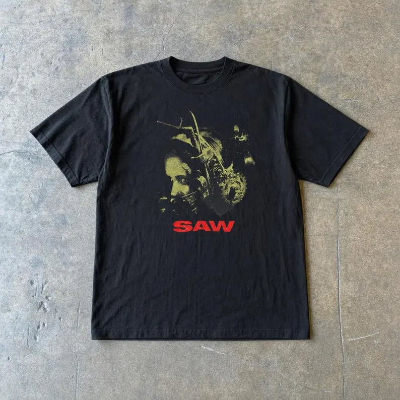 Saw Movie Promo Vintage T-Shirt Reprint