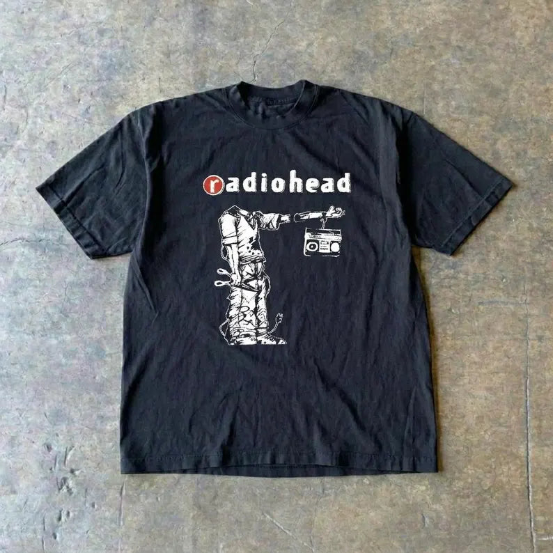 Radiohead Boombox Vintage T-Shirt Reprint